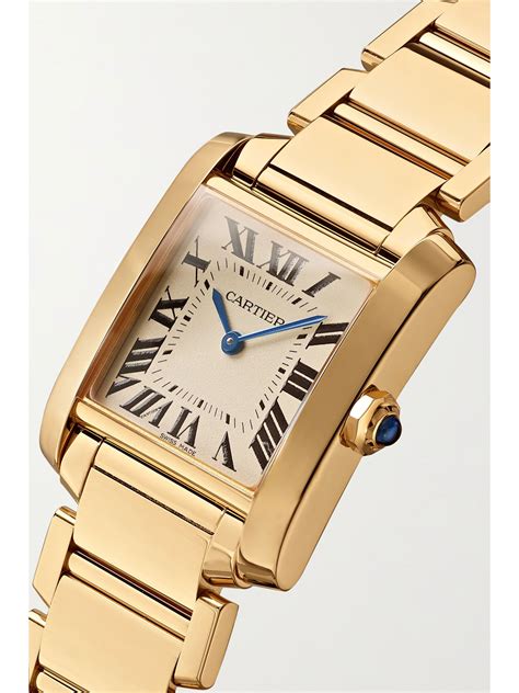 cartier gold watch ladies|cartier tank française watch.